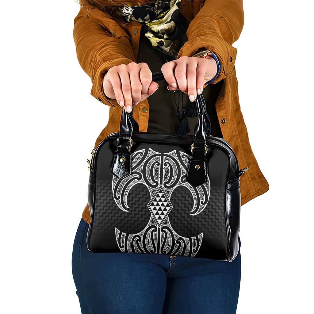 Ma Maori Ta Moko Poutama Art Shoulder Handbag