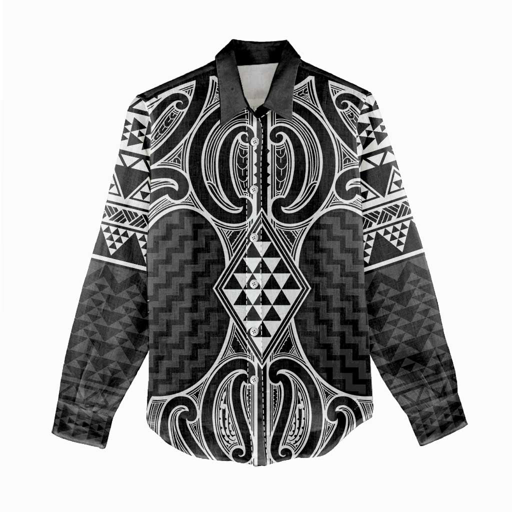 Ma Maori Ta Moko Poutama Art Women Casual Shirt LT9 - Polynesian Pride