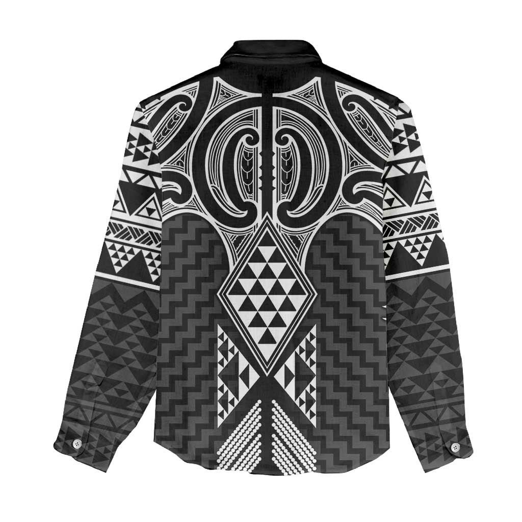 Ma Maori Ta Moko Poutama Art Women Casual Shirt LT9 - Polynesian Pride