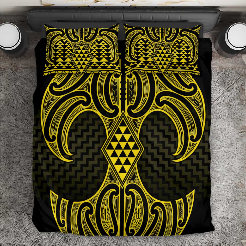 Mahi-dawg Maori Ta Moko Poutama Art Bedding Set