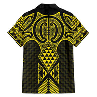 Mahi-dawg Maori Ta Moko Poutama Art Family Matching Off Shoulder Short Dress and Hawaiian Shirt LT9 - Polynesian Pride