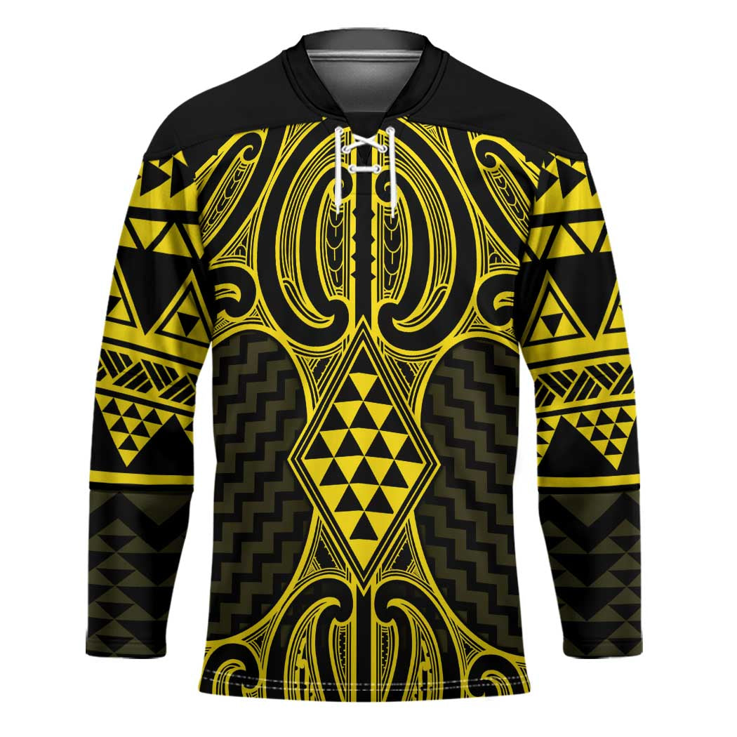 Mahi-dawg Maori Ta Moko Poutama Art Hockey Jersey - Polynesian Pride