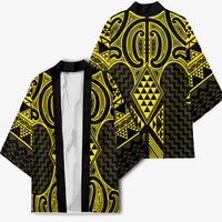 Mahi-dawg Maori Ta Moko Poutama Art Kimono - Polynesian Pride