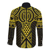 Mahi-dawg Maori Ta Moko Poutama Art Long Sleeve Button Shirt