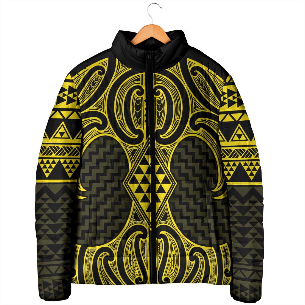Mahi-dawg Maori Ta Moko Poutama Art Padded Jacket - Polynesian Pride