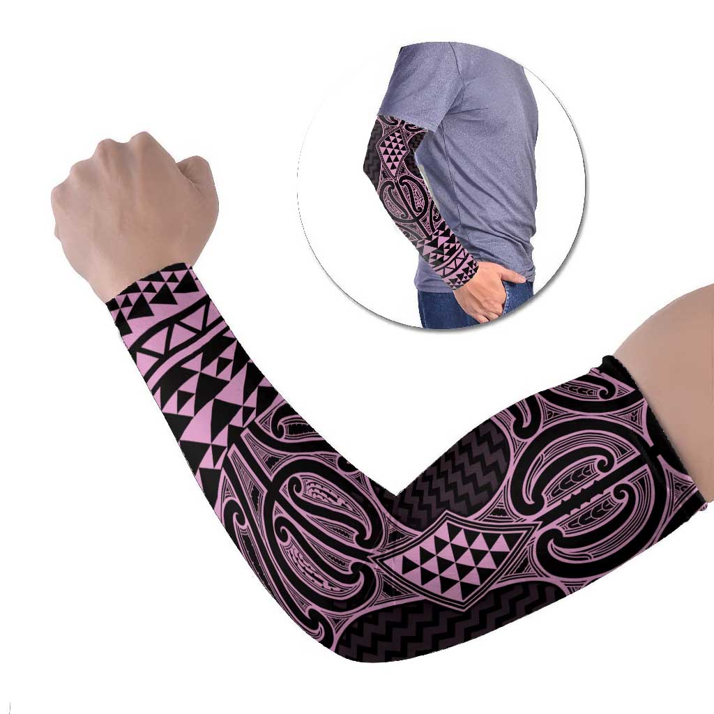 Mawhero Maori Ta Moko Poutama Art Arm Sleeves - Polynesian Pride