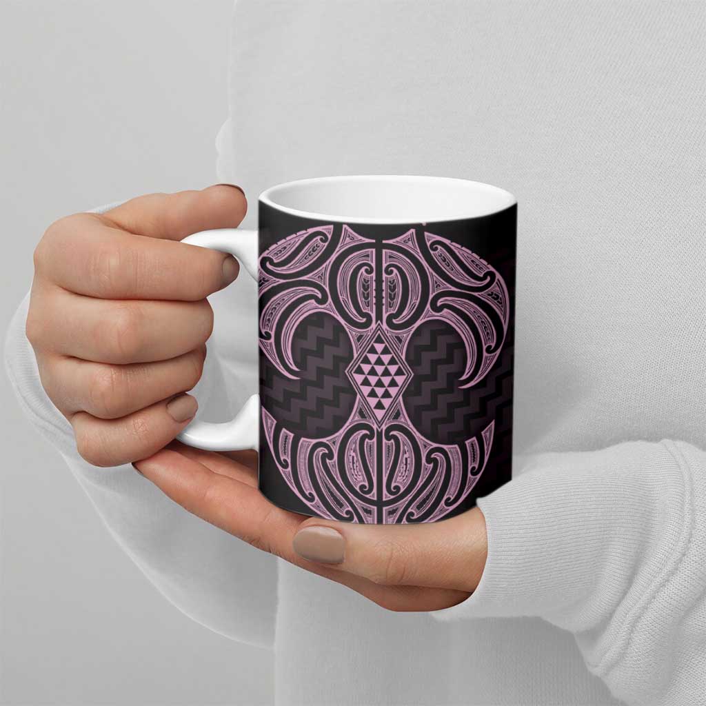 Mawhero Maori Ta Moko Poutama Art Ceramic Mug - Polynesian Pride