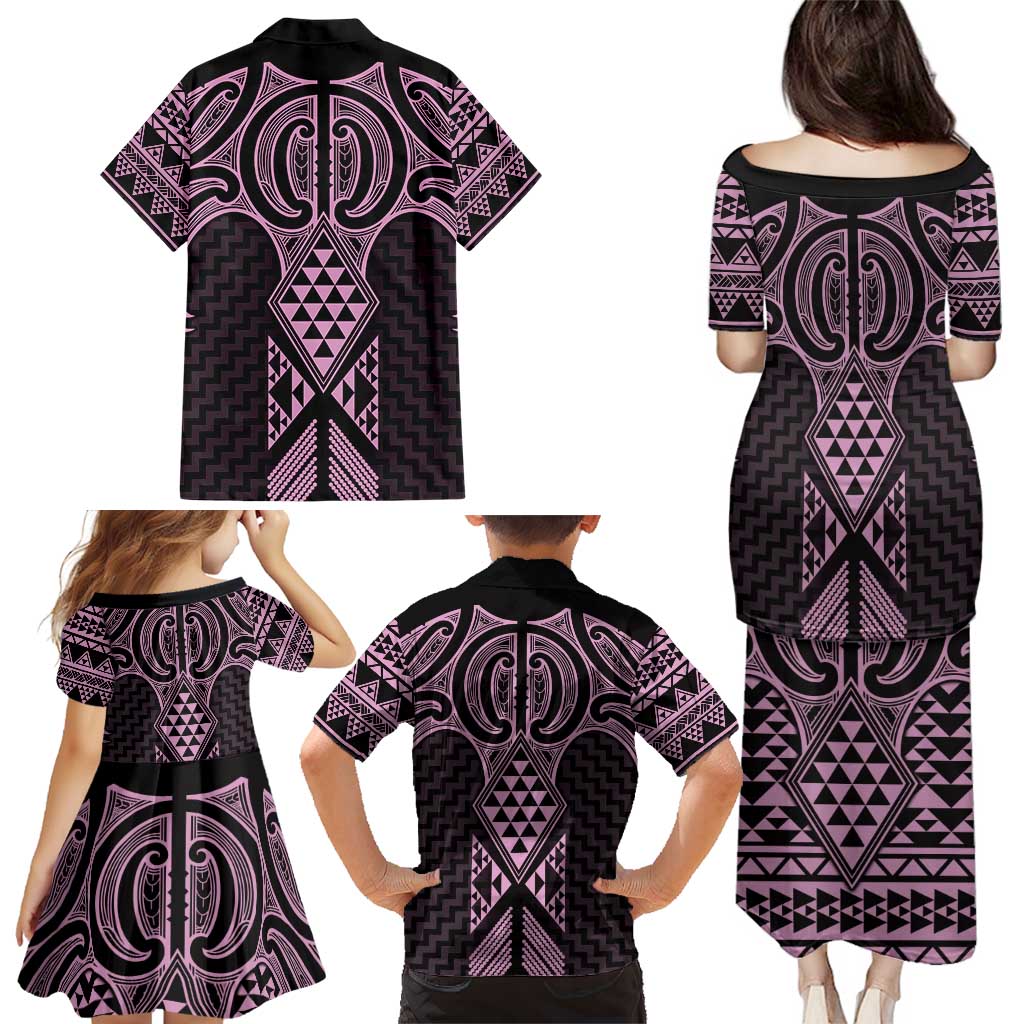 Mawhero Maori Ta Moko Poutama Art Family Matching Puletasi and Hawaiian Shirt LT9 - Polynesian Pride