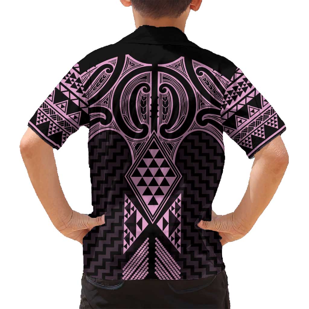 Mawhero Maori Ta Moko Poutama Art Family Matching Summer Maxi Dress and Hawaiian Shirt LT9 - Polynesian Pride