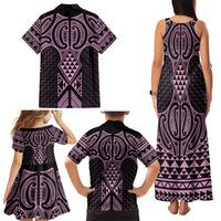 Mawhero Maori Ta Moko Poutama Art Family Matching Tank Maxi Dress and Hawaiian Shirt LT9 - Polynesian Pride