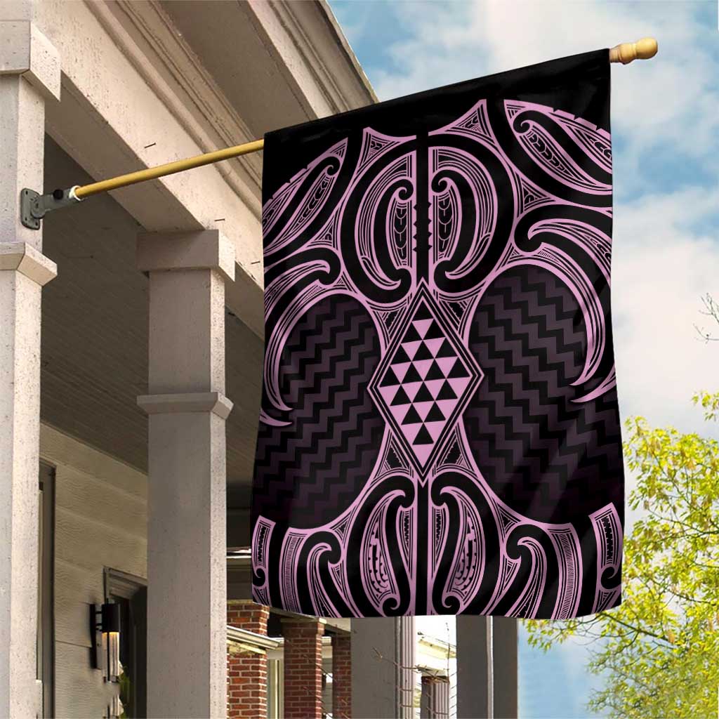 Mawhero Maori Ta Moko Poutama Art Garden Flag LT9 House Flag Pink - Polynesian Pride