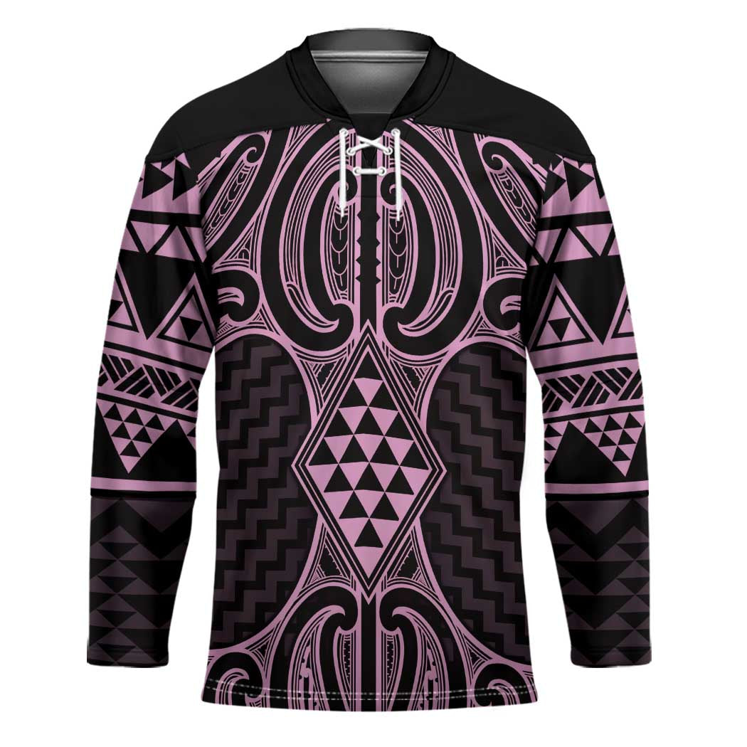 Mawhero Maori Ta Moko Poutama Art Hockey Jersey - Polynesian Pride