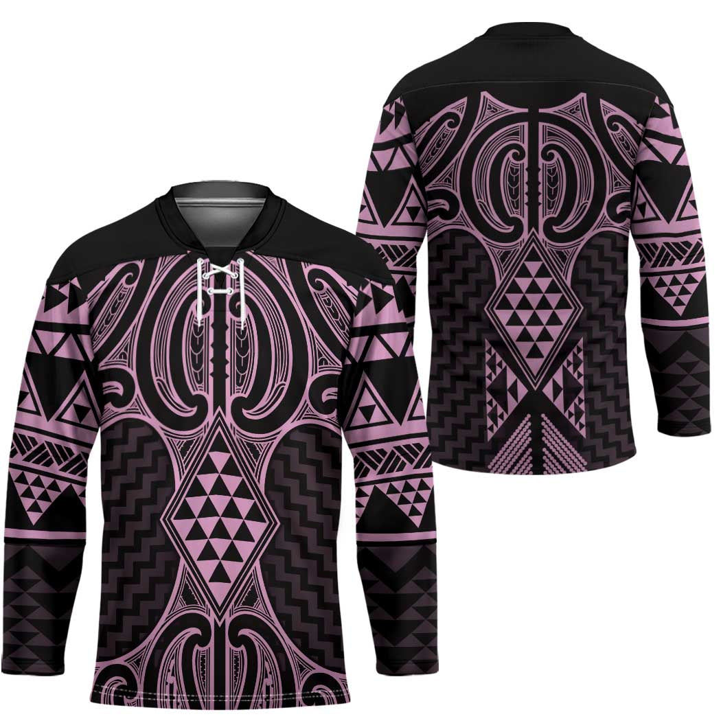 Mawhero Maori Ta Moko Poutama Art Hockey Jersey - Polynesian Pride