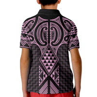 Mawhero Maori Ta Moko Poutama Art Kid Polo Shirt
