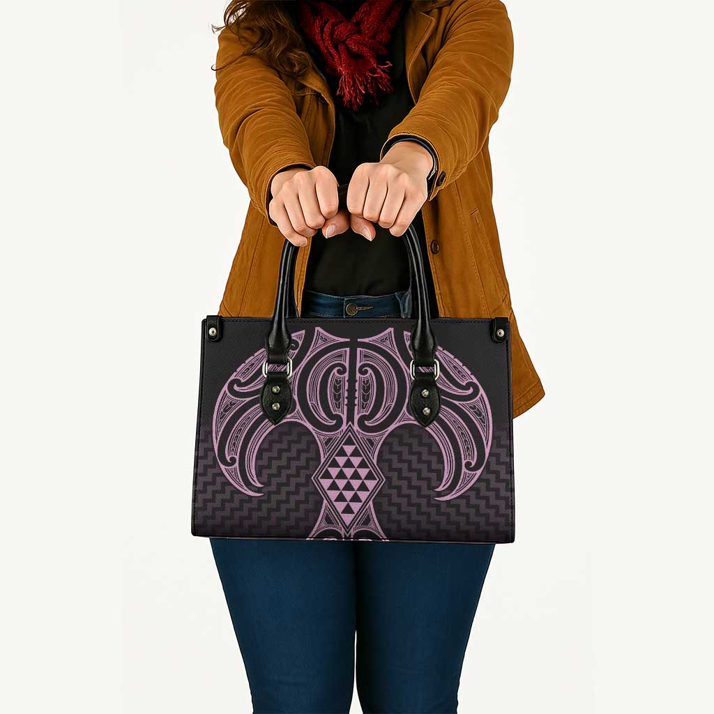 Mawhero Maori Ta Moko Poutama Art Leather Bag - Polynesian Pride