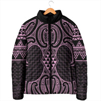 Mawhero Maori Ta Moko Poutama Art Padded Jacket - Polynesian Pride