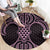 Mawhero Maori Ta Moko Poutama Art Round Carpet