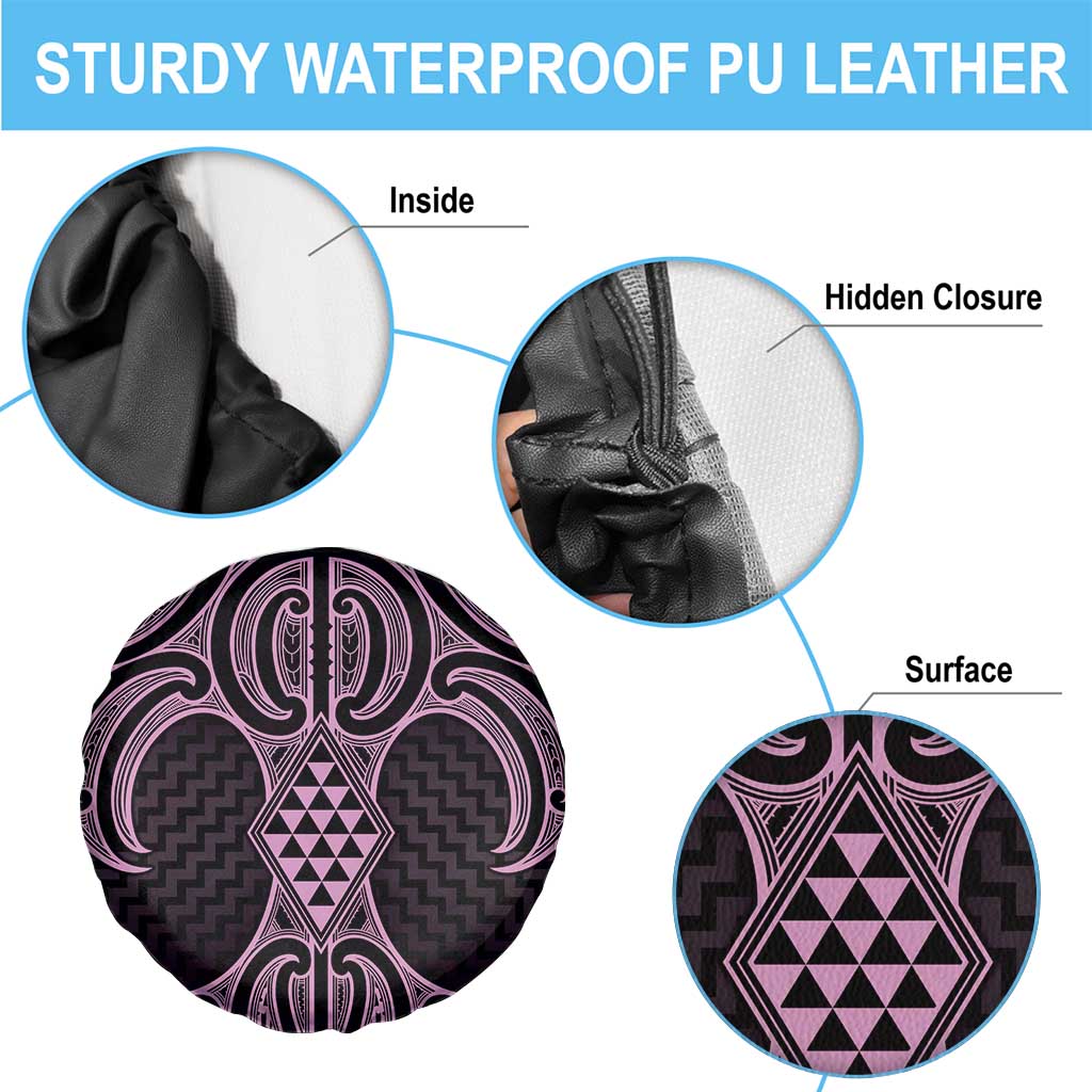 Mawhero Maori Ta Moko Poutama Art Spare Tire Cover