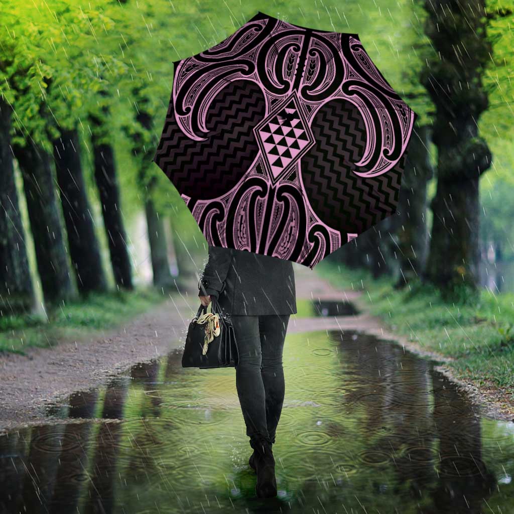 Mawhero Maori Ta Moko Poutama Art Umbrella - Polynesian Pride