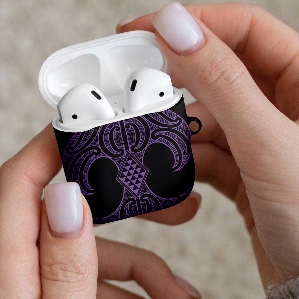 Waiporoporo Maori Ta Moko Poutama Art AirPods Case LT9 - Polynesian Pride