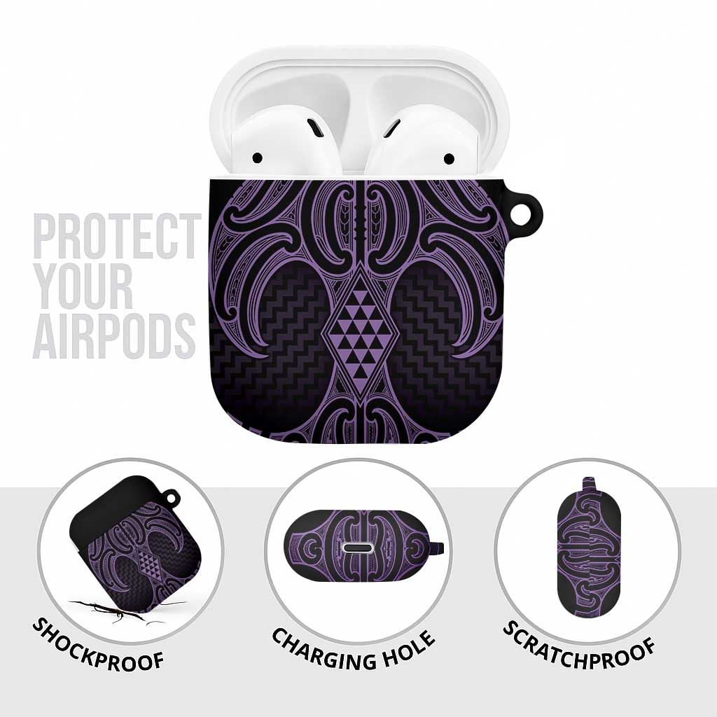 Waiporoporo Maori Ta Moko Poutama Art AirPods Case LT9 - Polynesian Pride