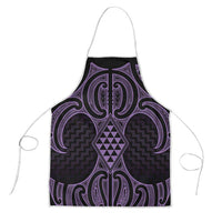Waiporoporo Maori Ta Moko Poutama Art Apron LT9 Purple - Polynesian Pride