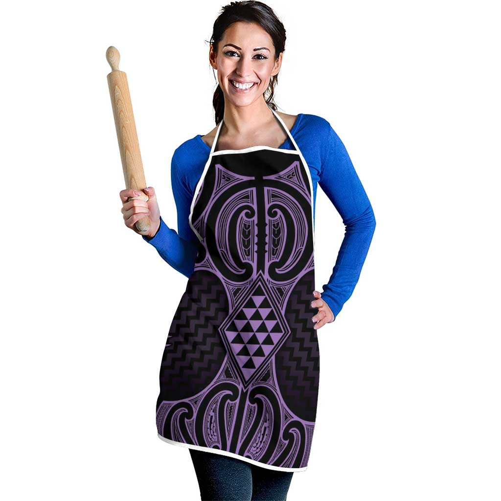 Waiporoporo Maori Ta Moko Poutama Art Apron LT9 - Polynesian Pride