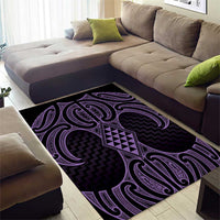 Waiporoporo Maori Ta Moko Poutama Art Area Rug