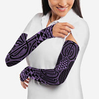 Waiporoporo Maori Ta Moko Poutama Art Arm Sleeves - Polynesian Pride