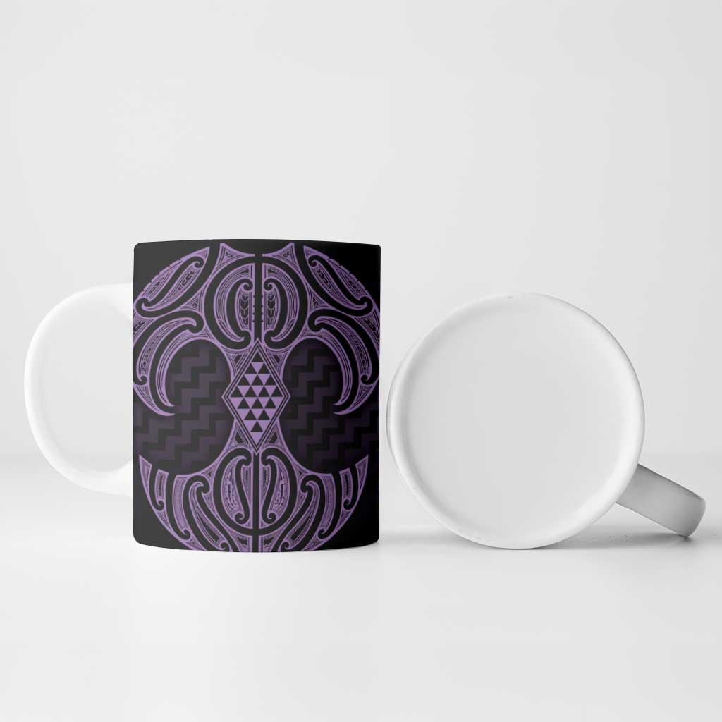 Waiporoporo Maori Ta Moko Poutama Art Ceramic Mug - Polynesian Pride