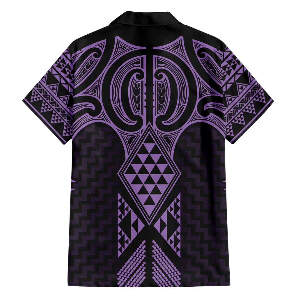 Waiporoporo Maori Ta Moko Poutama Art Family Matching Off Shoulder Short Dress and Hawaiian Shirt LT9 - Polynesian Pride