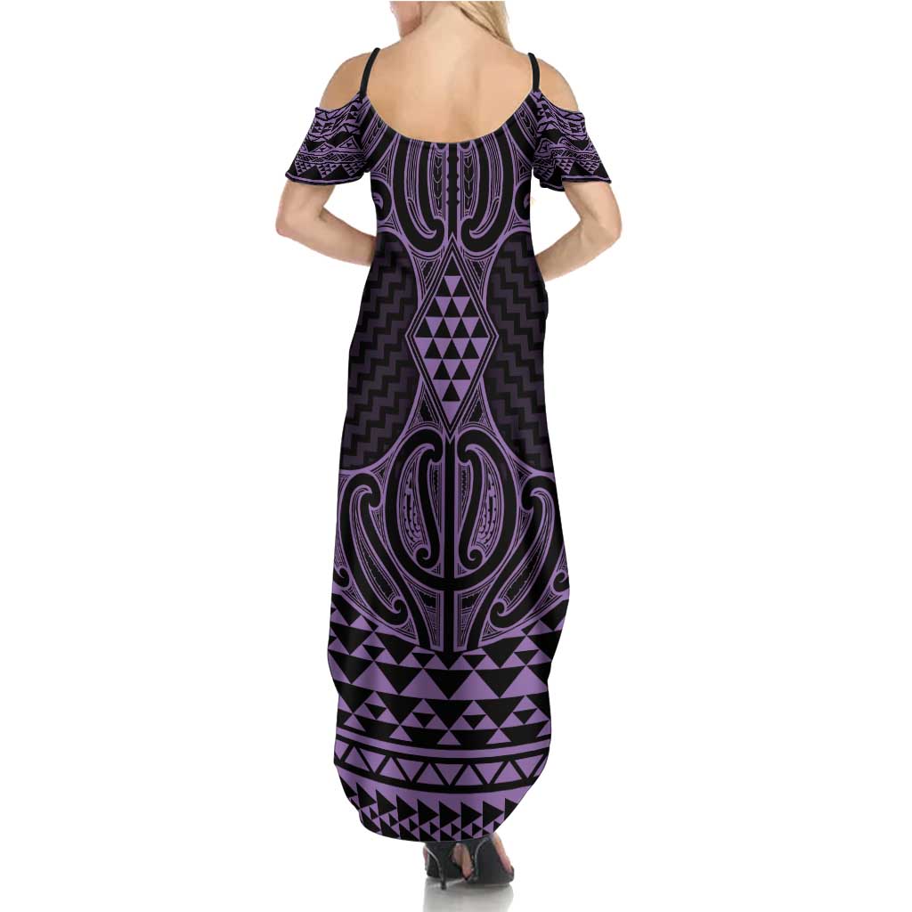 Waiporoporo Maori Ta Moko Poutama Art Family Matching Summer Maxi Dress and Hawaiian Shirt LT9 - Polynesian Pride