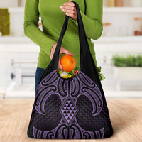 Waiporoporo Maori Ta Moko Poutama Art Grocery Bag