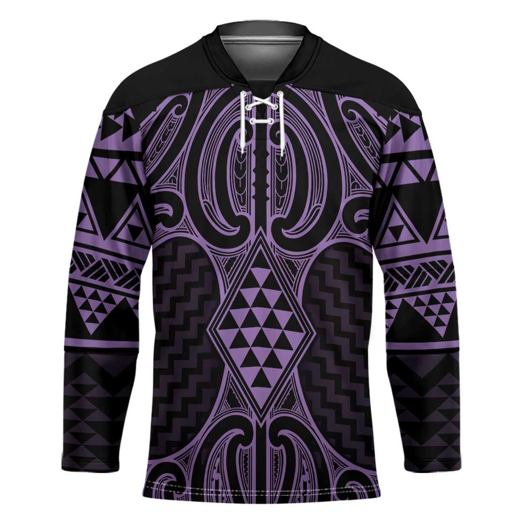 Waiporoporo Maori Ta Moko Poutama Art Hockey Jersey - Polynesian Pride