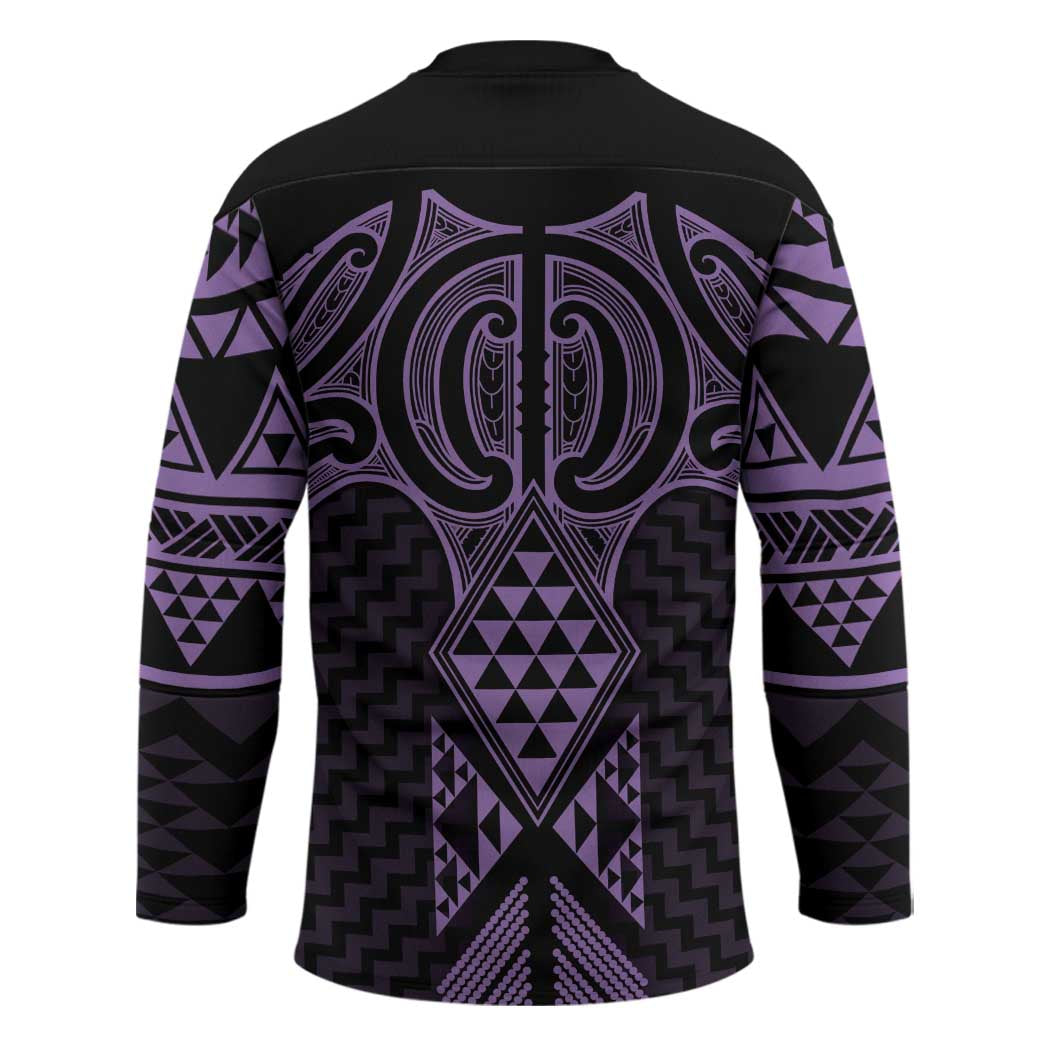 Waiporoporo Maori Ta Moko Poutama Art Hockey Jersey - Polynesian Pride