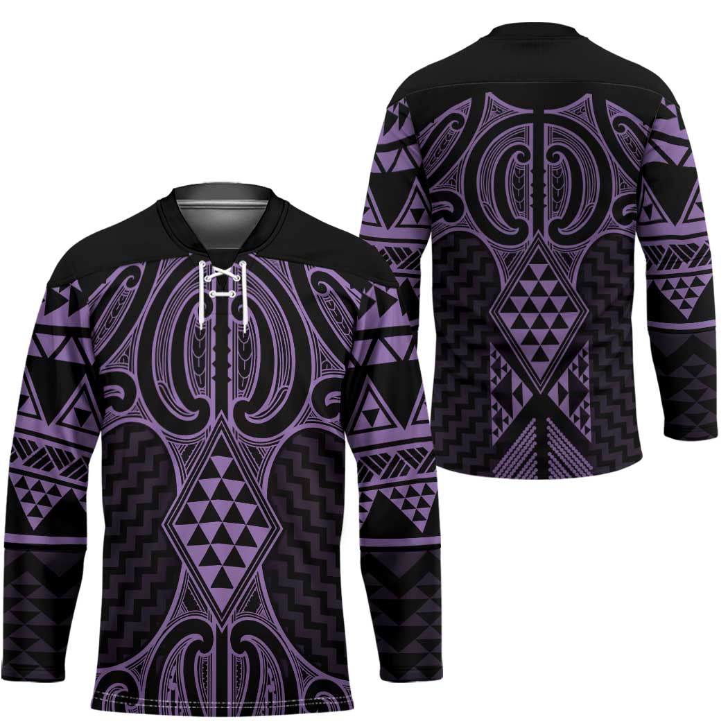 Waiporoporo Maori Ta Moko Poutama Art Hockey Jersey - Polynesian Pride