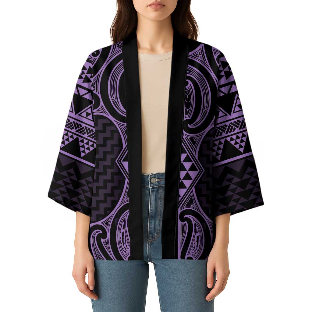 Waiporoporo Maori Ta Moko Poutama Art Kimono LT9 - Polynesian Pride