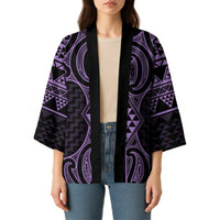 Waiporoporo Maori Ta Moko Poutama Art Kimono LT9 - Polynesian Pride