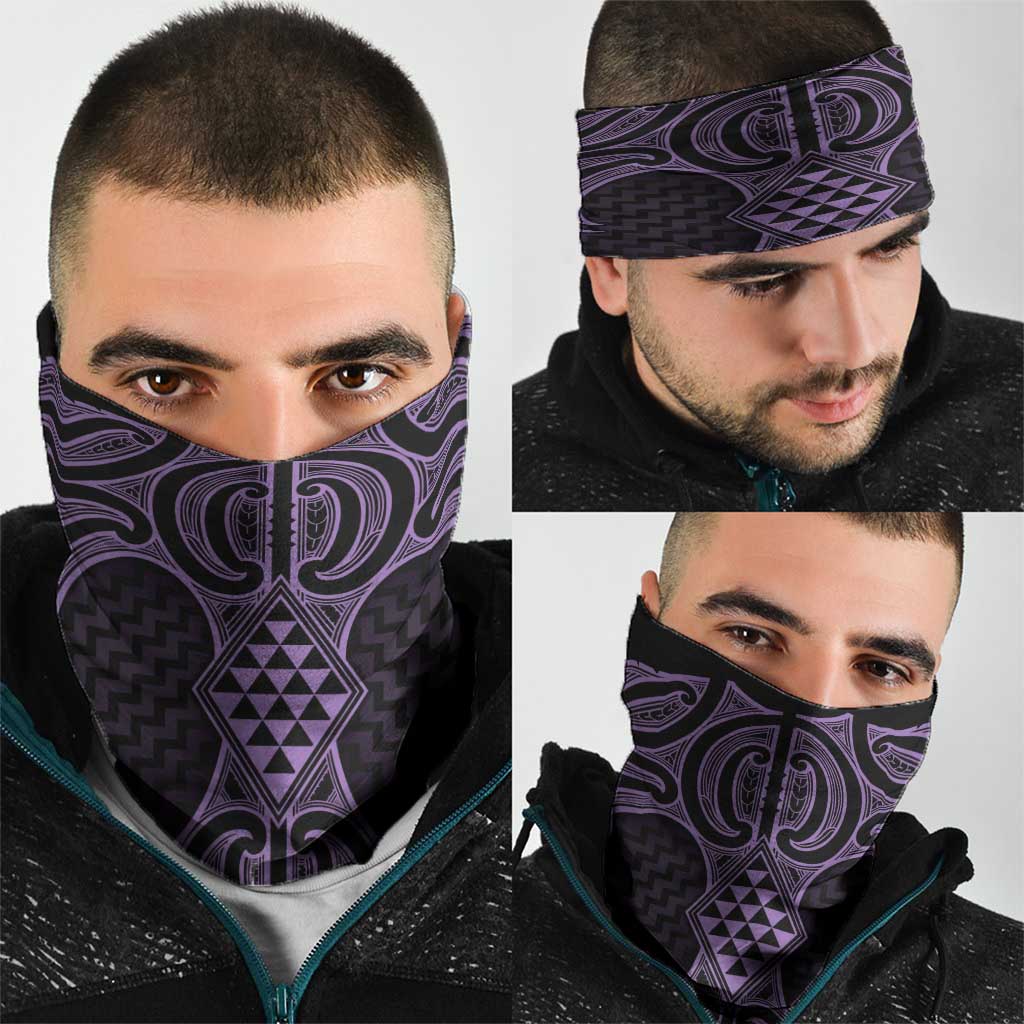 Waiporoporo Maori Ta Moko Poutama Art Neck Gaiter - Polynesian Pride