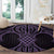 Waiporoporo Maori Ta Moko Poutama Art Round Carpet