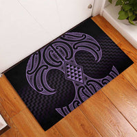 Waiporoporo Maori Ta Moko Poutama Art Rubber Doormat