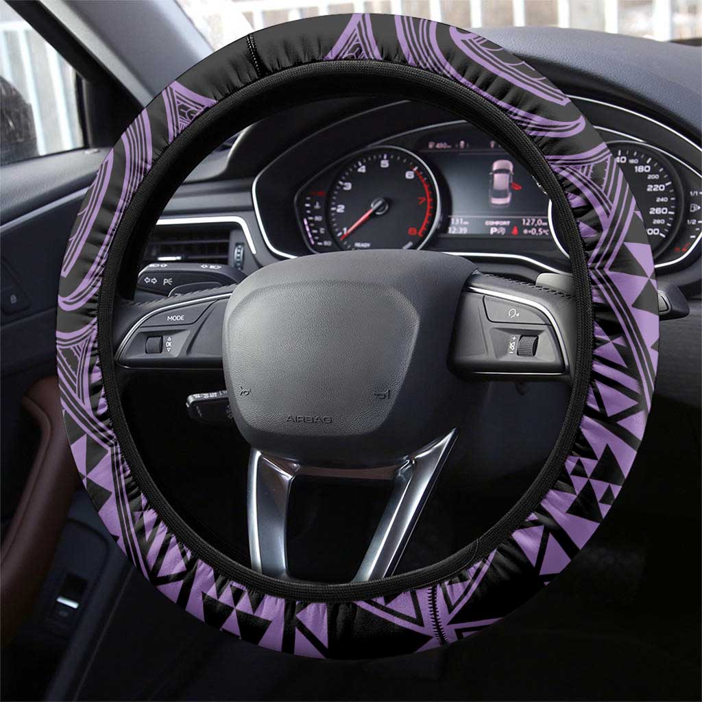 Waiporoporo Maori Ta Moko Poutama Art Steering Wheel Cover LT9 - Polynesian Pride