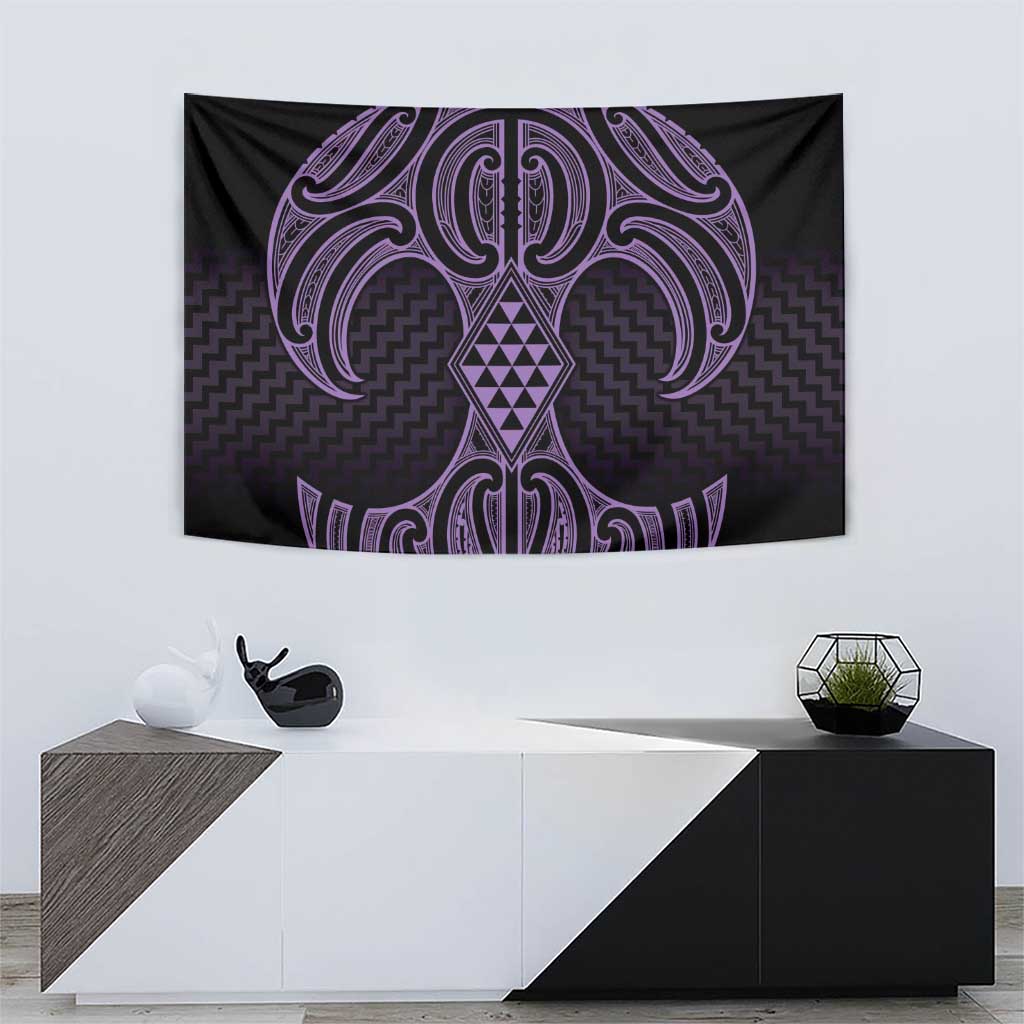 Waiporoporo Maori Ta Moko Poutama Art Tapestry