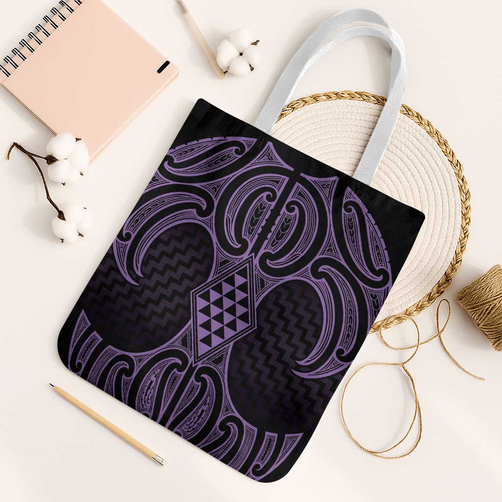 Waiporoporo Maori Ta Moko Poutama Art Tote Bag - Polynesian Pride
