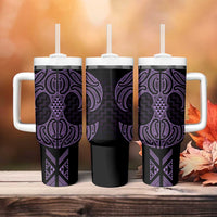 Waiporoporo Maori Ta Moko Poutama Art Tumbler With Handle