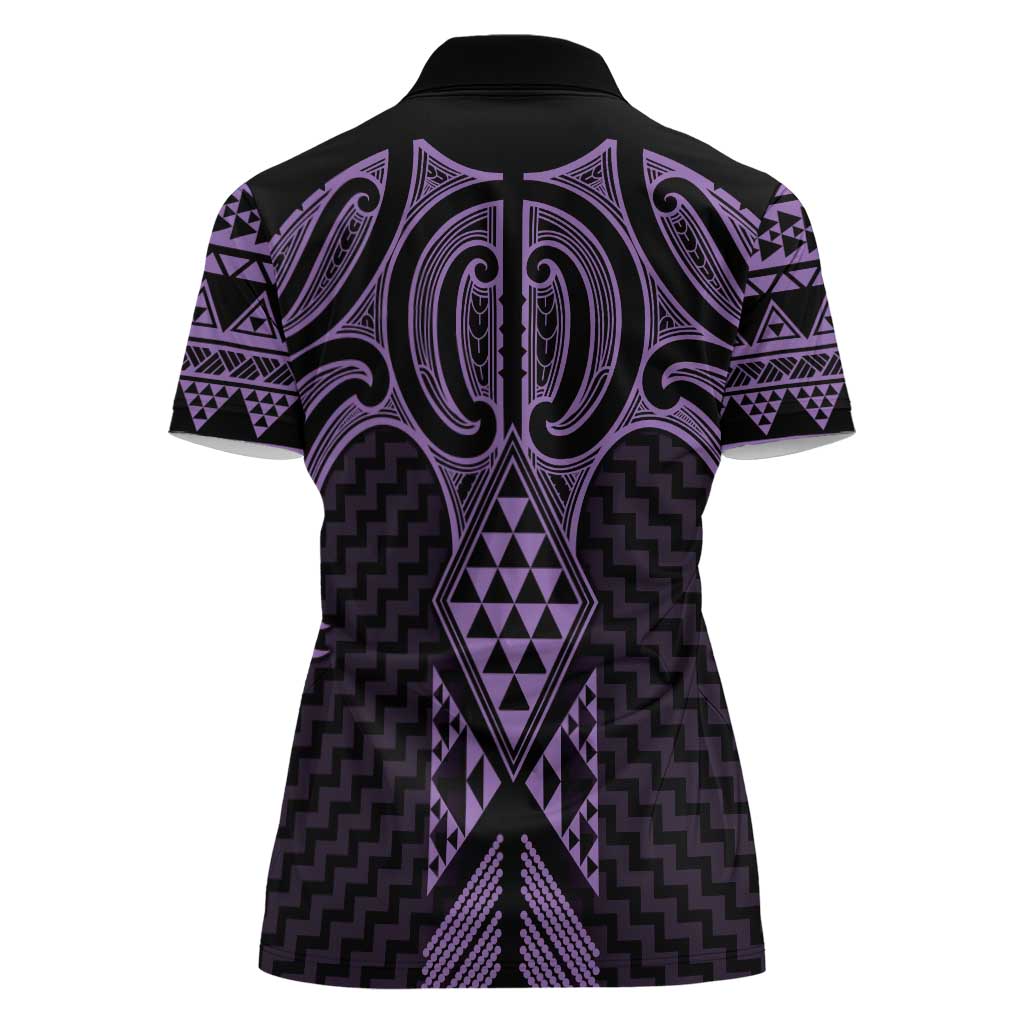 Waiporoporo Maori Ta Moko Poutama Art Women Polo Shirt