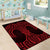 Whero Maori Ta Moko Poutama Art Area Rug