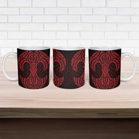 Whero Maori Ta Moko Poutama Art Ceramic Mug - Polynesian Pride