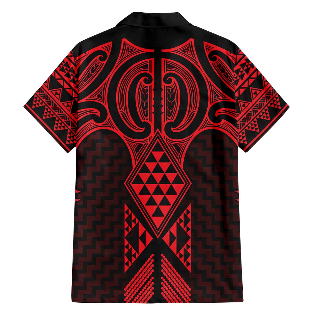 Whero Maori Ta Moko Poutama Art Family Matching Off Shoulder Maxi Dress and Hawaiian Shirt LT9 - Polynesian Pride