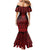Whero Maori Ta Moko Poutama Art Mermaid Dress